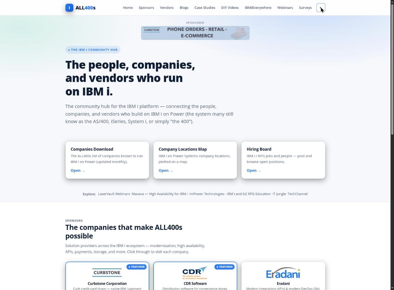 The same site rebuilt: a clean responsive layout with a clear headline and cards